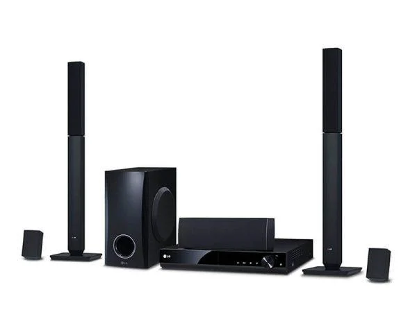 LG 5.1Ch 1000-watt DVD Home Theatre System with 2 Tall-Boy Speakers, Bass Blast Subwoofer, 1080p Up-scaling - LHD647