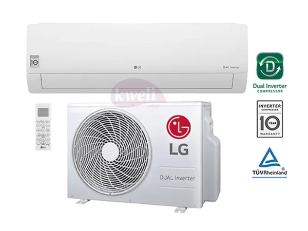 LG 24000 BTU Wall Split Air Conditioner, R410a - BS-Q246K3A1; DUAL Inverter Air Conditioner, 70% Energy Saving, 40% Faster Cooling