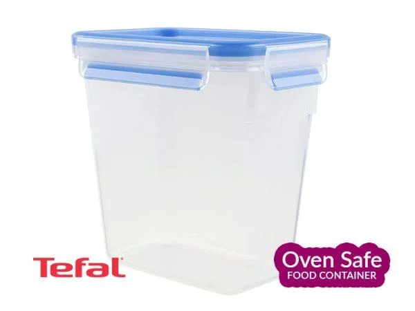 Tefal MasterSeal Fresh Rectangle Food Storage, Clear-Blue, 1.6l - K3021912