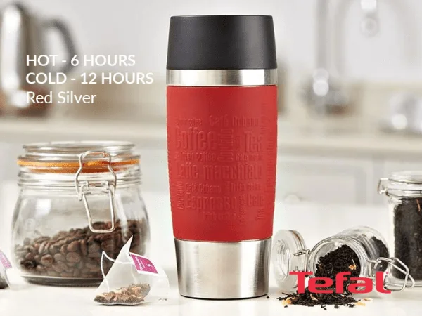 TEFAL Thermal Travel Mug 0.36 L, Red Silver - K3084114