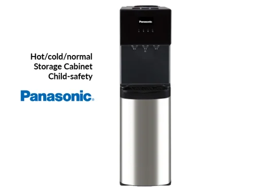 Panasonic Water Dispenser, 3-Taps with Cabinet and Child Lock, Black/Silver – SDMWD3238 Water Dispensers Water dispenser 2