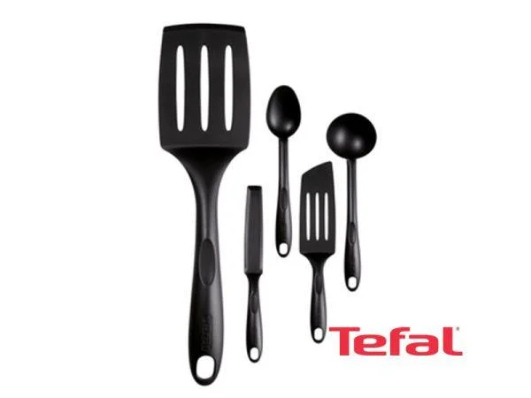 TEFAL Bienvenue Set, 5-piece Cooking Utensils and Service Set - K001A504