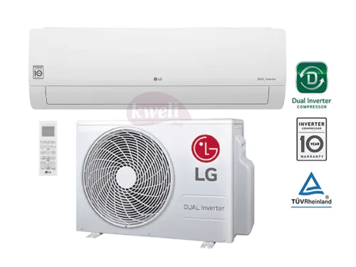 LG 18000 BTU Wall Split Air Conditioner, R410a – S4-Q18 KL3QA; DUAL Inverter Air Conditioner, 2.0HP, 70% Energy Saving, 40% Faster Cooling Wall Split ACs Wall Split AC