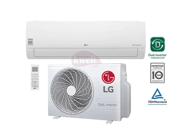 LG 12000 BTU Wall Split Air Conditioner, R410a - S4-Q12JA3QB DUAL Inverter Air Conditioner