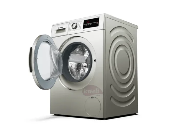 BOSCH 7kg Front Load Washing Machine WAJ2017SKE; Pre-Wash, VarioDrum, ActiveWater Plus, Reload (Add Items), 1000rpm, Silver inox