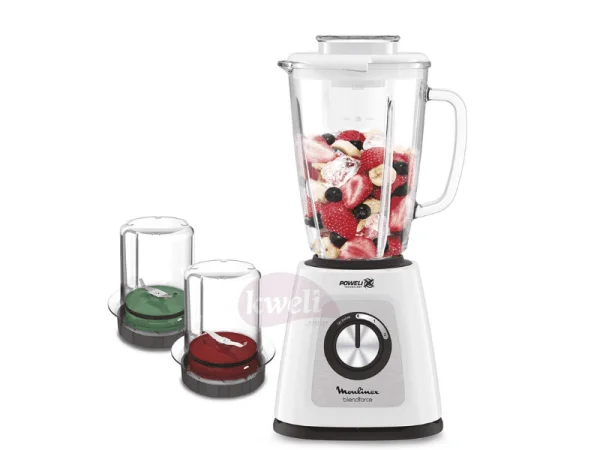 Moulinex Smoothie Blender with 2-liter Glass Jar and 2 mills - 700 Watts, LM438127