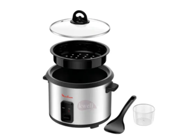 Moulinex 1.8-liter Rice cooker MK123; 10 cups, Steam Basket, Non-stick Bowl