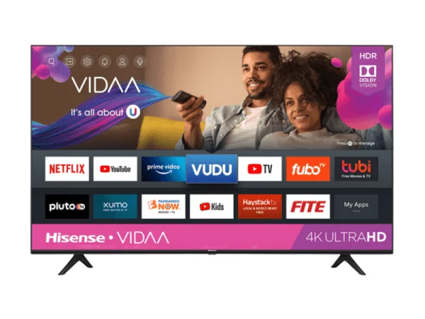 Hisense 55 inch 4K UHD Smart TV 55A6HS - VIDAA-U Smart TV, Bluetooth, Frameless