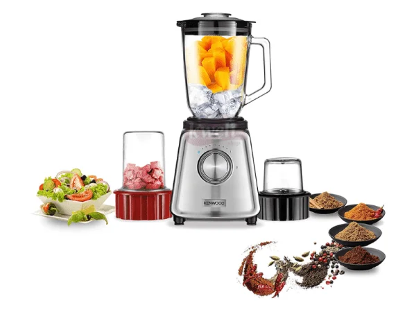 Kenwood Glass Blender with Glass Mill and Glass Meat Mincer BLP44 - 1.5-litre, 800 watt Smoothie Blender