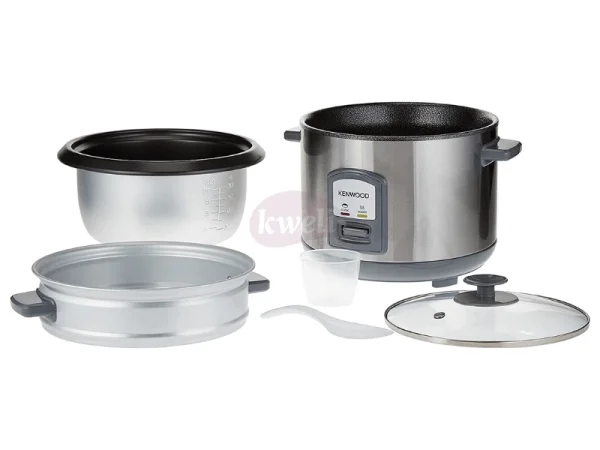 Kenwood 1.8-litre Rice Cooker RCM45; 10 Cups, Steamer, 700 watts, Silver