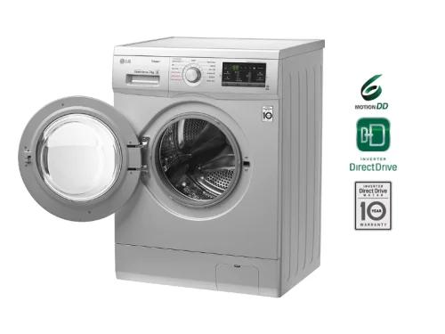 LG 7kg Front Load Washing Machine FH2J3QDNG5P; 1200 rpm, Steam Option, 6 Motion Inverter Direct Drive, Front Load Washing Machines