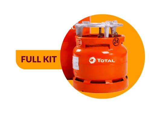 Total Gas 6kg Full Kit; Gas Cylinder, Gas (6kg), Burner, Grill – Ready to Cook Cooking Gas