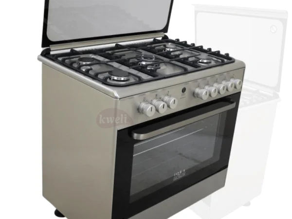 IQRA 90cm Gas Cooker FC9001-SS; 5 Gas Burners, Electric Oven with Fan, Bottom and Top Heating