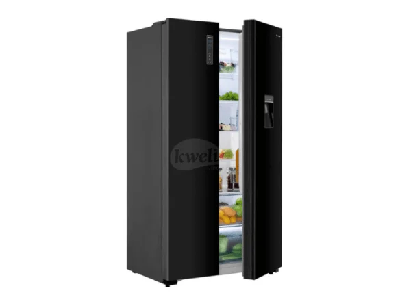 Hisense 670-liter Side-by-side Refrigerator with Dispenser H670SMIA-WD - Glass Black, Total No Frost