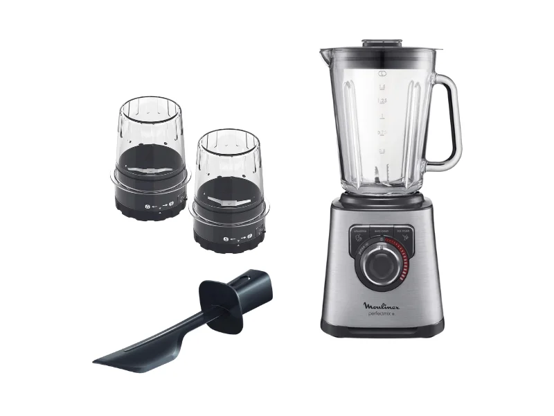 Moulinex Smoothie Blender LM815D27; 1200 Watts, 2 Litre Glass Jar, 2x Grinders, Grater, Ice Crush