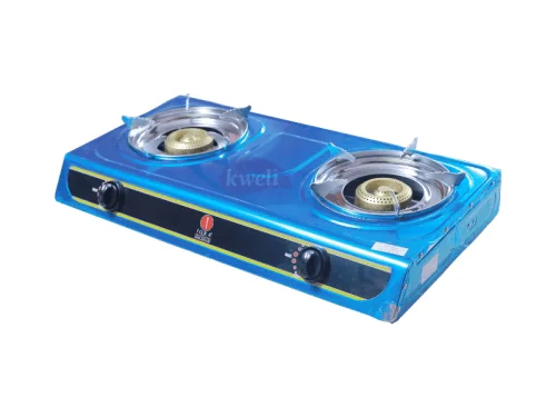 IQRA 2-Burner Gas Stove IQ-GS2BSS; Auto Ignition, 2 Burners, Steel-top Gas Stove Gas Stoves