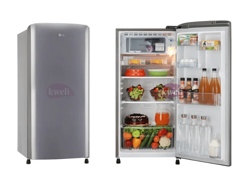 LG 180-Litre Single Door Refrigerator GL-B201SLLB; Single Door, Smart Inverter Compressor, Large Capacity Freezer, Big Vegetable Box, Semi Auto Defrost