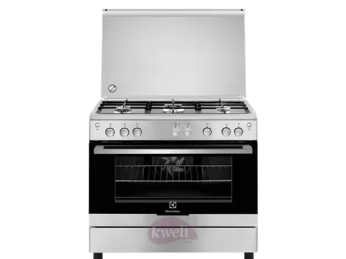 Electrolux 90cm Gas Cooker with Electric Oven EKK925A0OX – 5 Gas Burners, Grill, Rotiserrie, Automatic gas cut-off Gas Cookers