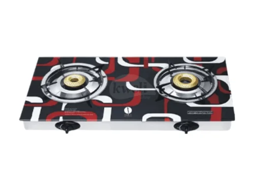 IQRA Gas Stove IQ-GS2BG; Auto Ignition, 2-Gas Burner Glass Top Gas Stove Gas Stoves