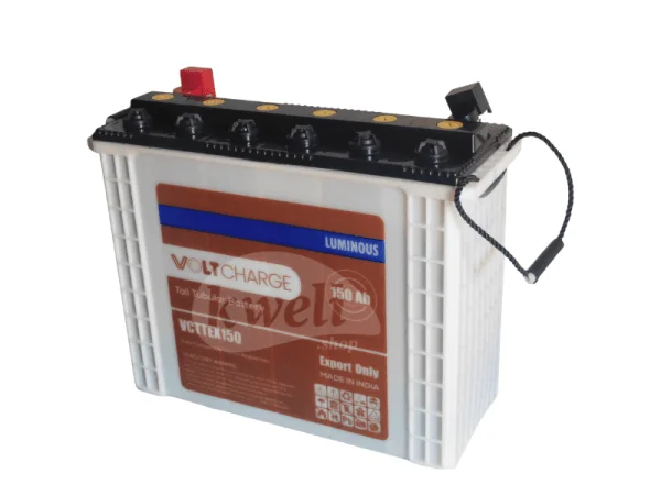 Luminous 150AH 12V Volt Charge Tubular Battery VCTTEX150; Low Maintenance, 1.8kWh , Made in India