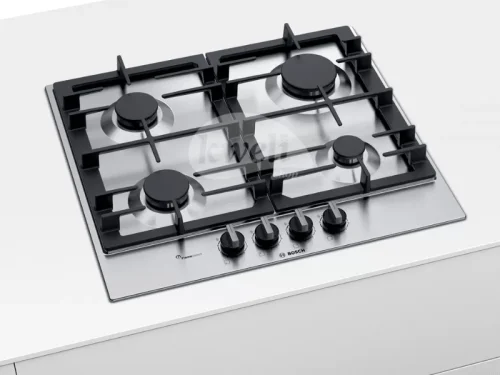 Bosch 60cm Built-in Gas Hob PCP6A5B90; 4 Gas Hobs, Cast-iron pan supports Built-in Hobs 2