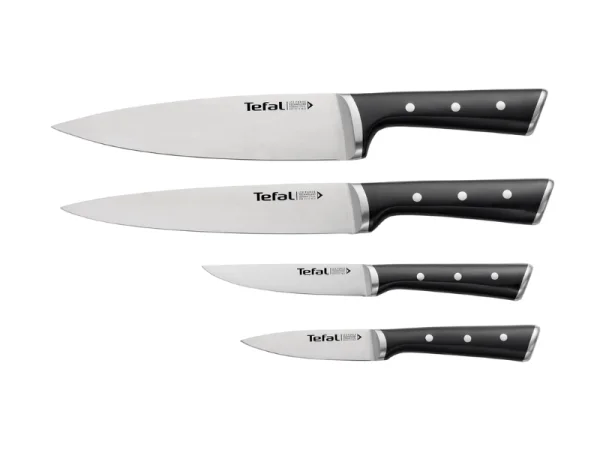 TEFAL Ice Force Set of 4 Stainless Steel Steak Knives – K2324S74