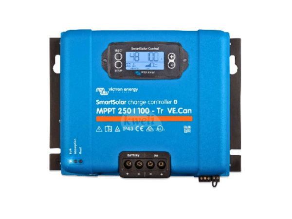 Victron SmartSolar Charge Controller MPPT 250/100Tr VE.Can; 250V 100A 12/24/36/48 Charge Controller with Bluetooth