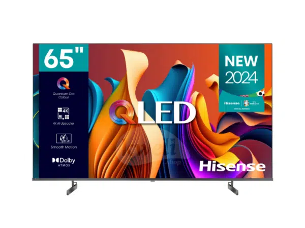 Hisense 65-inch QLED 4K UHD Smart TV 65Q6N; VIDAA OS, Quantum Dot Colour, 120Hz Refresh Rate, Gaming Mode, Dolby Vision & Atmos, Voice Control, Frameless Design