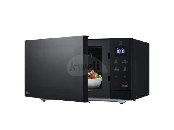 LG 30L NeoChef™ Solo Microwave MS3032JAS; 900W, EasyClean™, 5 Power Levels, White LED Lamp, Sleek Black Finish