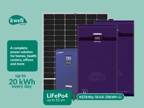 Kweli Energy 5kWp-5kVA-20kWh Lithium Hybrid Solar System; Complete Solar Power Backup System for home, hospital, office and more Complete Solar Systems 2